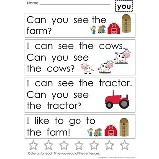 Đồ chơi- sight word 4 quyển