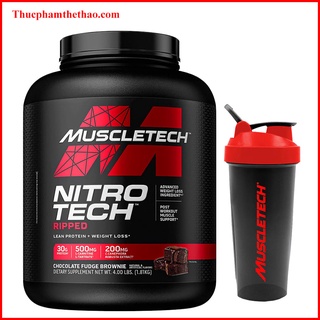 Sữa tăng cơ NITRO TECH RIPPED 4LBS (1.8Kg) VỊ CHOCOLATE – Kèm quà tặng – Hàng Chính Hãng Muscletech USA