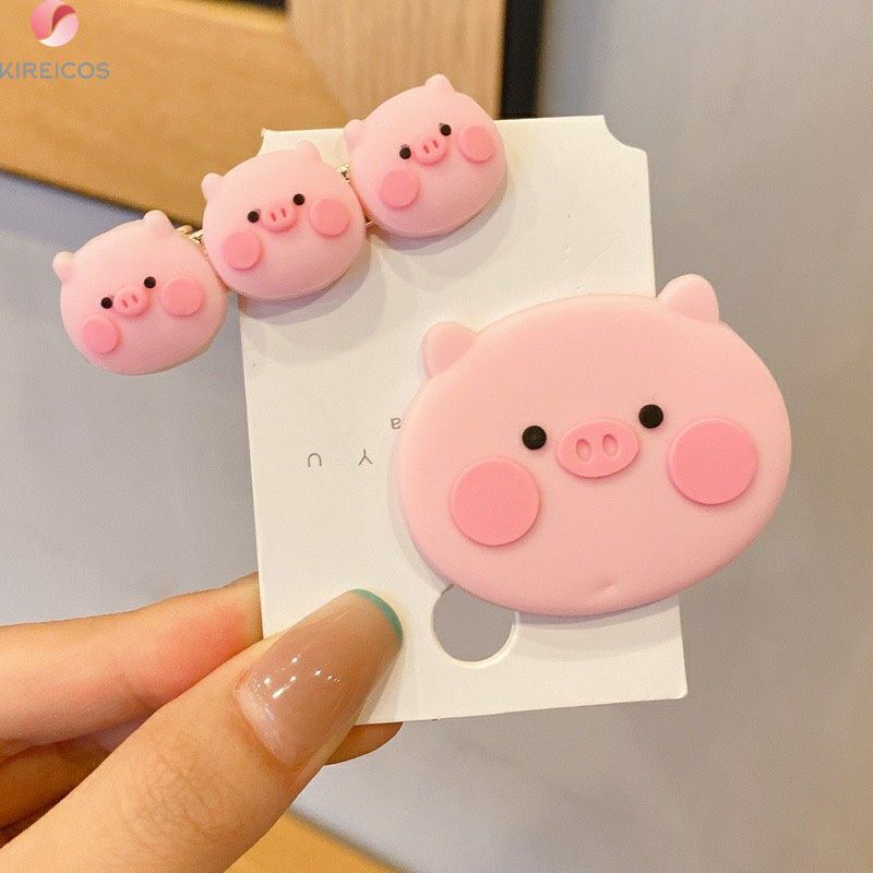 Mới | Set 3 kẹp tóc Heo Hồng siêu cute xu hướng mới của năm nay