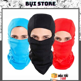 Khăn trùm đầu ninja cao cấp 3in1, thun hút mồ hôi , Khăn phượt trùm đầu phượt ninja X1