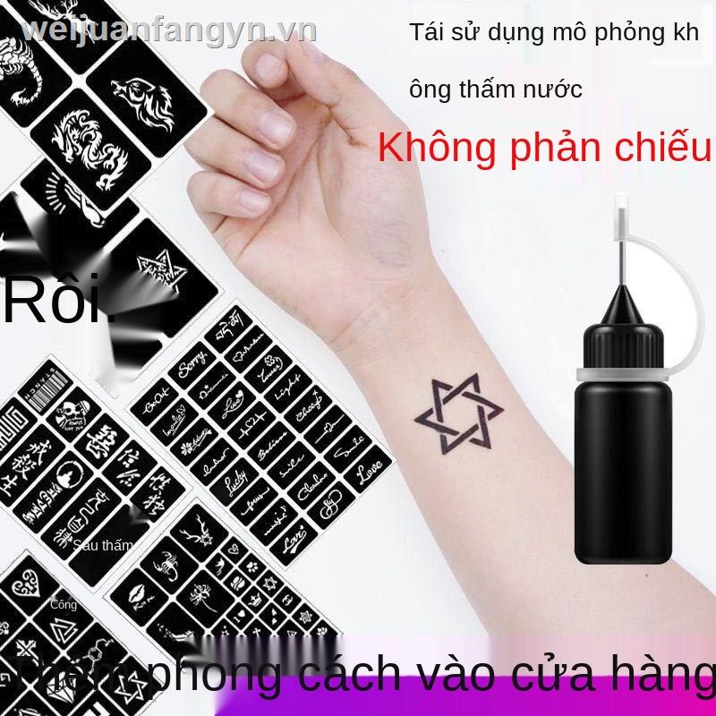✻Juice tattoo stickers waterproof long-lasting simulation men and women society small fresh flower arm tattoo cream hollow template big picture