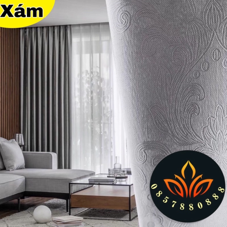 Rèm 3 lớp dệt tinh sảo , rèm vải che nắng ải gấm