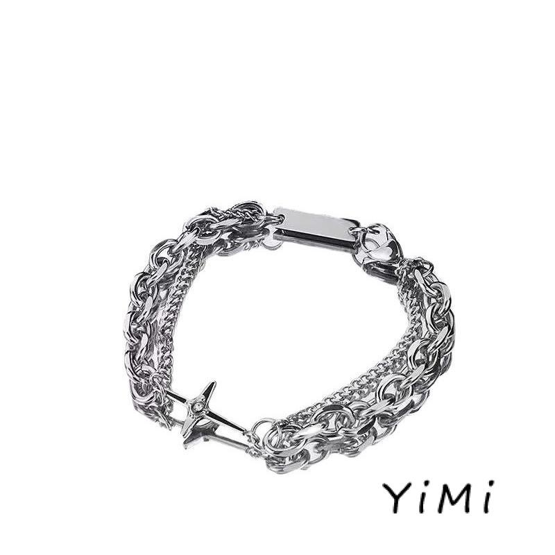 Vòng đeo tay nam nữ Madeline T21 kiểu dáng hip hop phong cách Hàn Quốc