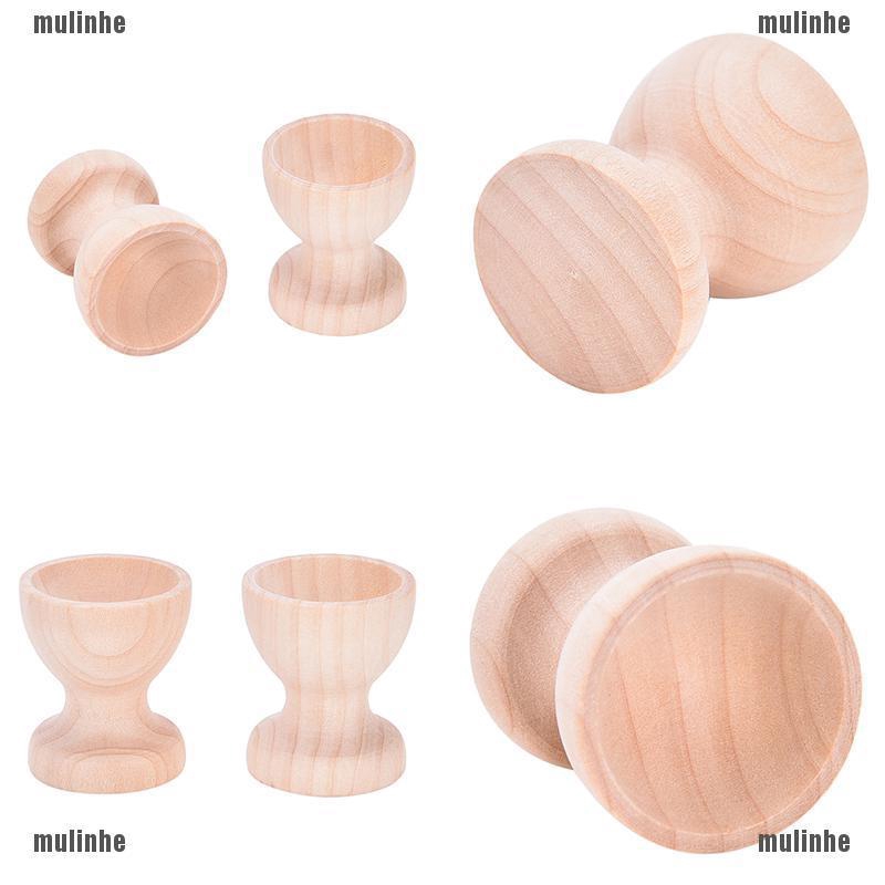 Set 2 cốc gỗ để giữ trứng tiện lợi