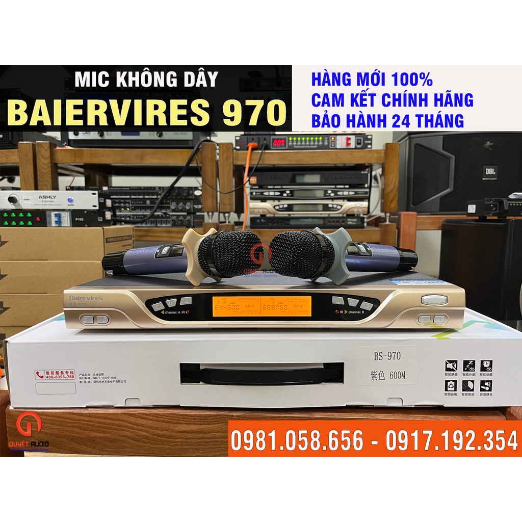 Mic không dây Baiervires BS-970 CHÍNH HÃNG - Hàng mới 100% (baier 970)