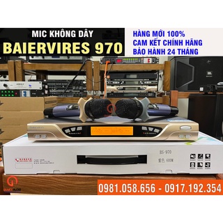 Mic không dây baiervires bs-970 chính hãng - hàng mới 100%