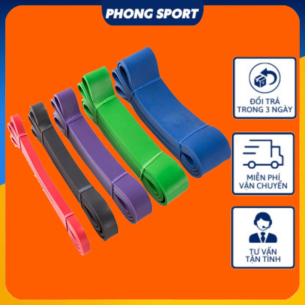 Dây kháng lực tập gym power band đàn hồi cao su tập tay chân mông vai đùi nam nữ KLP - PHONG SPORT