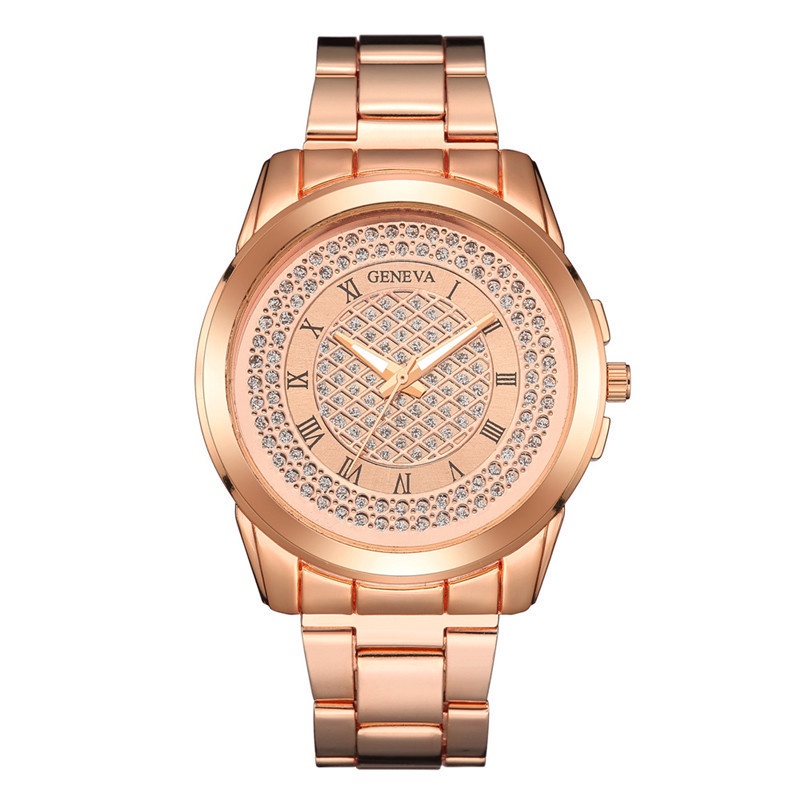 Đồng Hồ Quartz Chất Liệu Thép Không Gỉ, Nhãn Hiệu Geneva