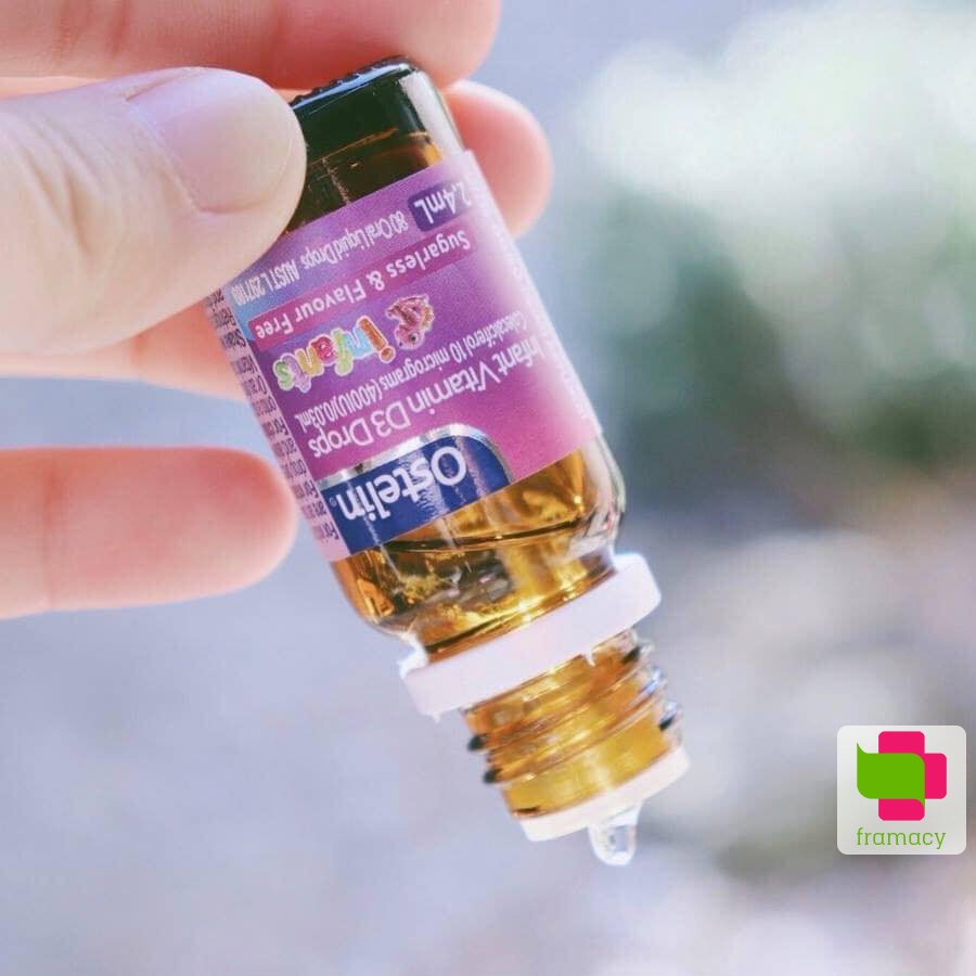 Vitamin Ostelin D3 Liquid/ Drops, Úc (20ml bé từ 6 tháng/ 2.4ml bé từ sơ sinh) phát triển xương và răng cho trẻ