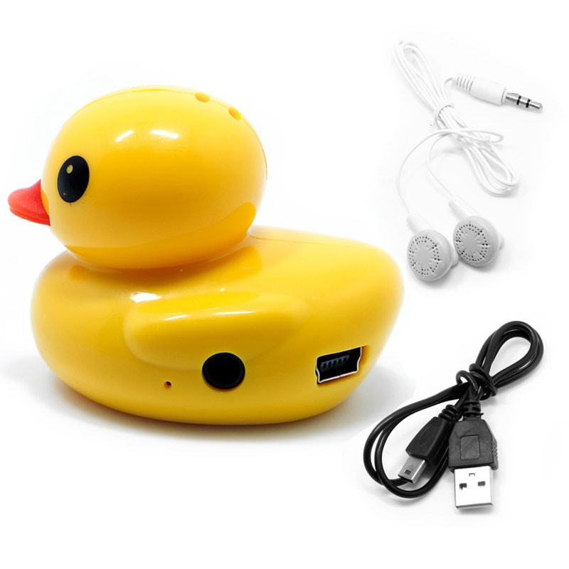 Cute Duck USB Mini Digital MP3 Music Player Support 32GB Micro SD TF Card