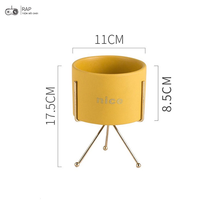 Chậu hoa nhiều màu phong cách Bắc Âu dùng để decor, trang trí nhà cửa  làm bằng gốm sứ cao cấp