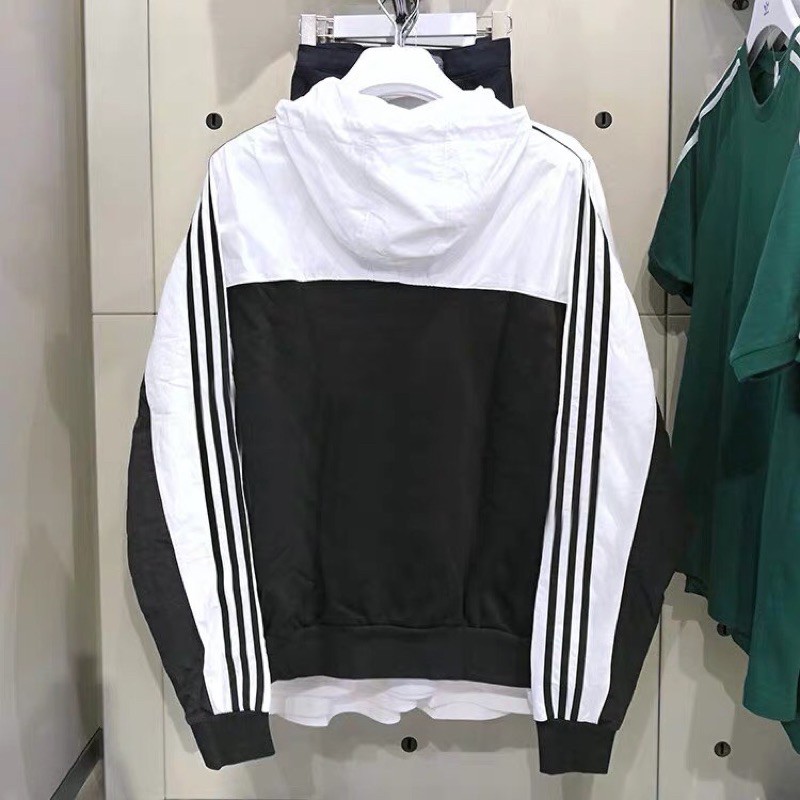 Áo hoodie Adidas phối đen trắng[full tag]