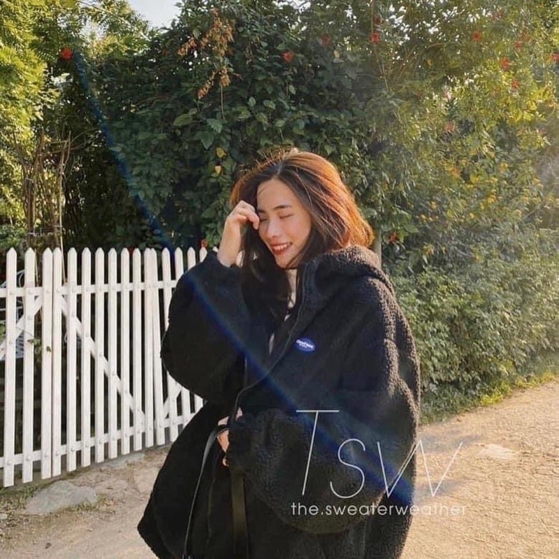 Áo khoác áo hoodies lông tay bồng ullzang, áo lông dày bịch