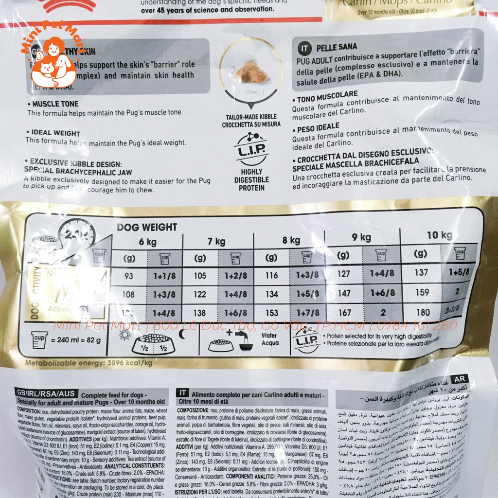 [1,5kg] Thức ăn hạt cho chó Pug ROYAL CANIN