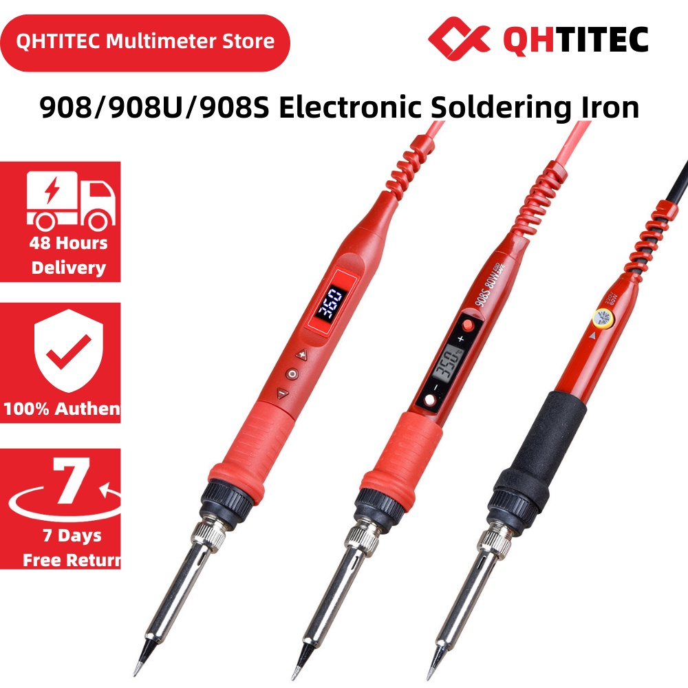 【QHTITEC】JCD 908/908S/908U 60W 220V mỏ hàn điều chỉnh nhiệt độ mỏ hàn điện tử