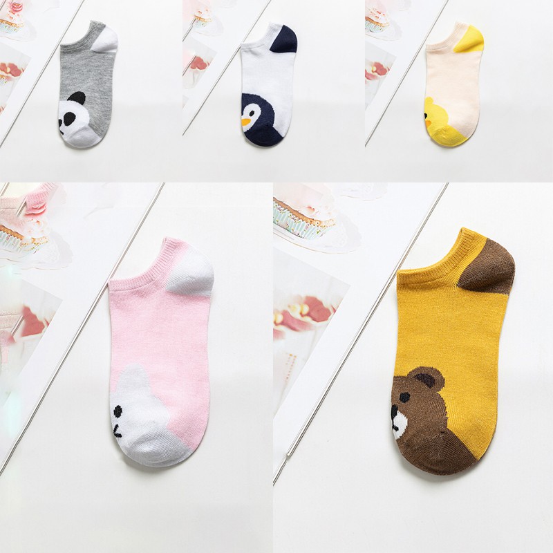 FAVN bless Women Comfortable Stripe Cotton Sock Slippers Short Ankle Socks glory