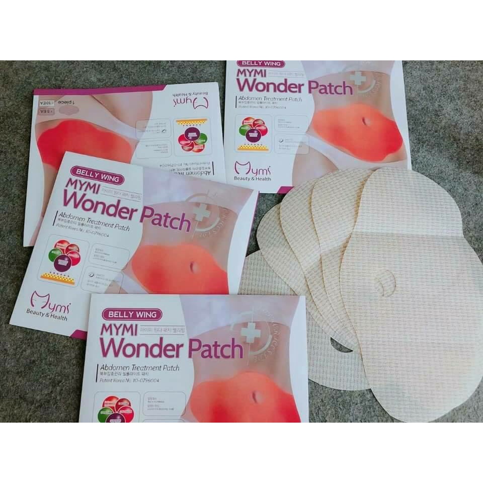 Hộp Dán Tan Mỡ Miếng Dán Tan Mỡ Bụng Mymi Wonder Patch Hàn Quốc Hộp 5 Miếng Giảm Mỡ Vùng Bụng Eo Thon Dáng Đẹp