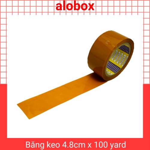 1 cuồn Băng Dính Đóng Hàng Siêu Chắc, Băng keo Trong Đóng hàng Kích thước 4.8cmx100y giao hỏa tốc - Alobox
