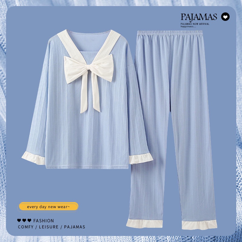 Bộ Đồ Ngủ Pijama lzama > INg Dài Tay Phong Cách Công Chúa Tươi Mới Ngọt Ngào Phong Cách Hàn Quốc Cho Nữ Sinh Mặc Ở Nhà