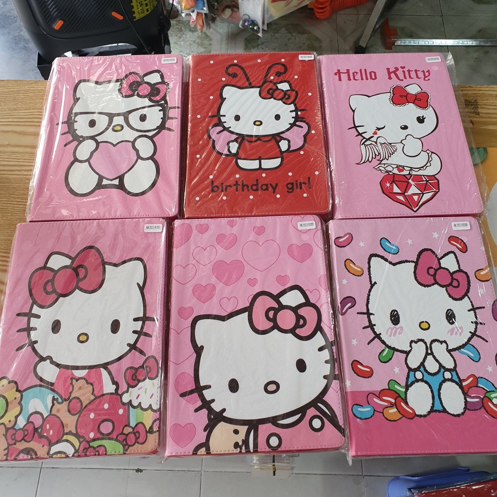 Bao da Samsung Tab A8 10.5" 2022 X200/ X205 hình Doremon Kitty gấp đứng xem phim