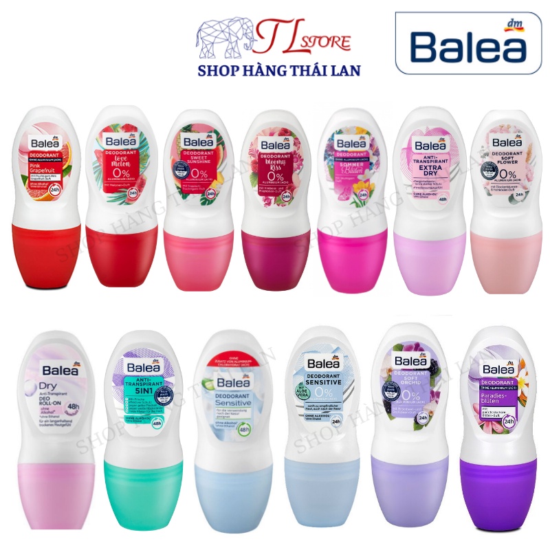 Lăn Khử Mùi Balea Lăn Nách Nam Nữ Đức Ngăn Mồ Hôi 48h, Khử Mùi 24h Lọ 50ml