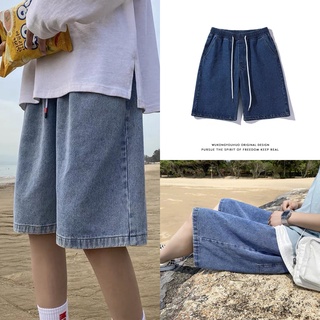 Quần short jeans nam trơn basic cao cấp, quần cộc nam dáng rộng kiểu unisex