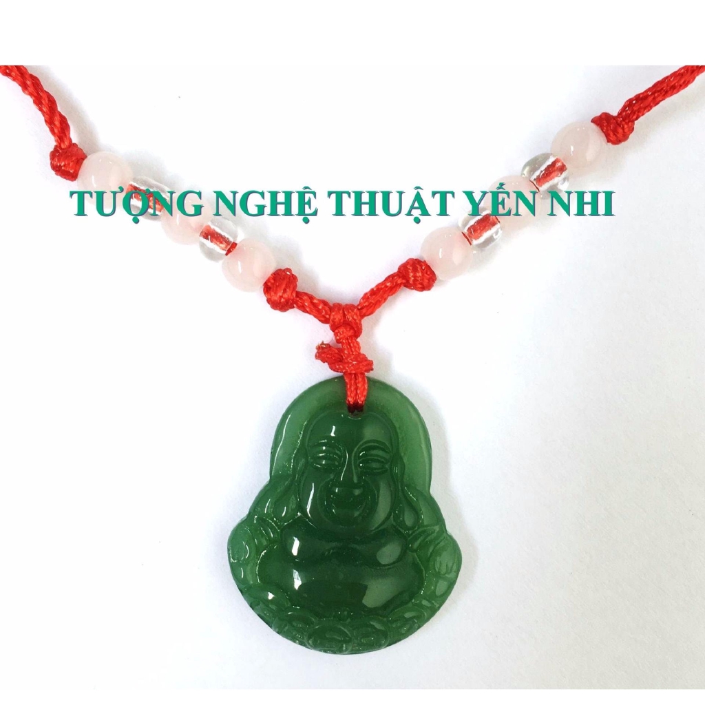 Dây Chuyền Mặt Phật Di Lặc xanh ngọc