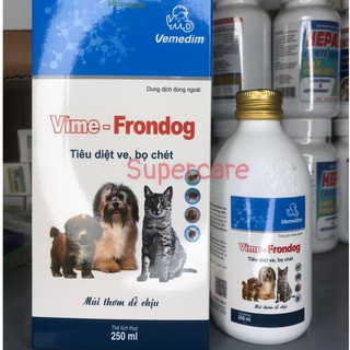 Xịt Diệt Ve Bọ Chét Trên Chó Mèo Dê Bò Heo Vime Frondog 250ml