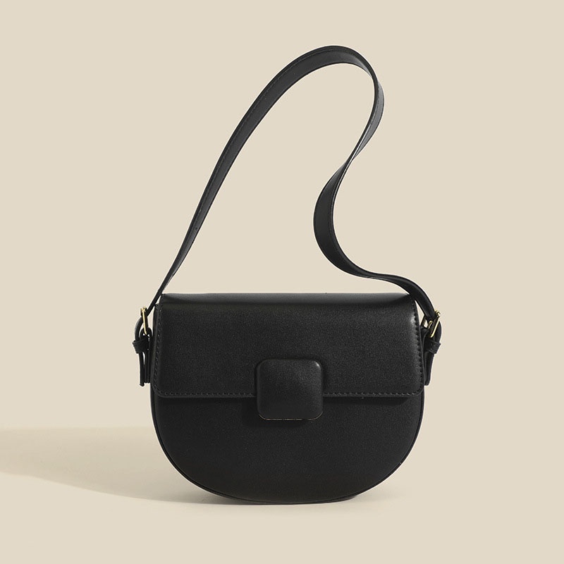 Túi đeo vai IELGY nắp lật hình bán nguyệt phong cách Hàn Quốc đơn giản thời trang cho nữ