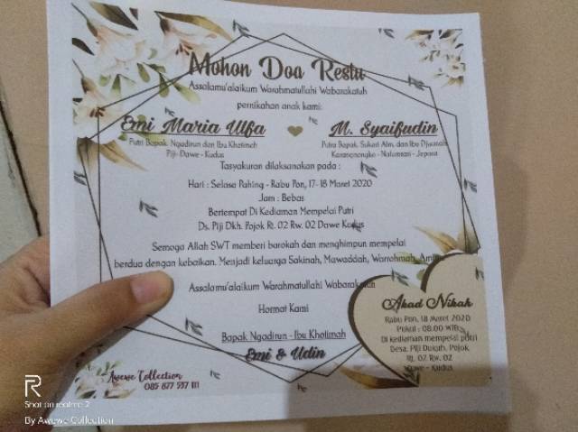 Vỏ Bọc Thiệp Mời Đám Cưới Invitations Aqiqoh