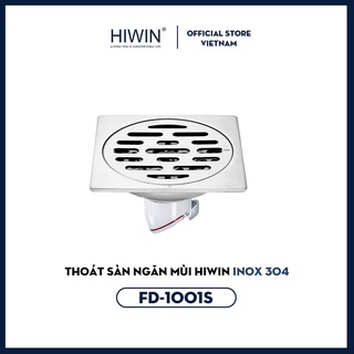 Thoát sàn ngăn mùi hôi inox 304 mặt mờ Hiwin FD-1001S