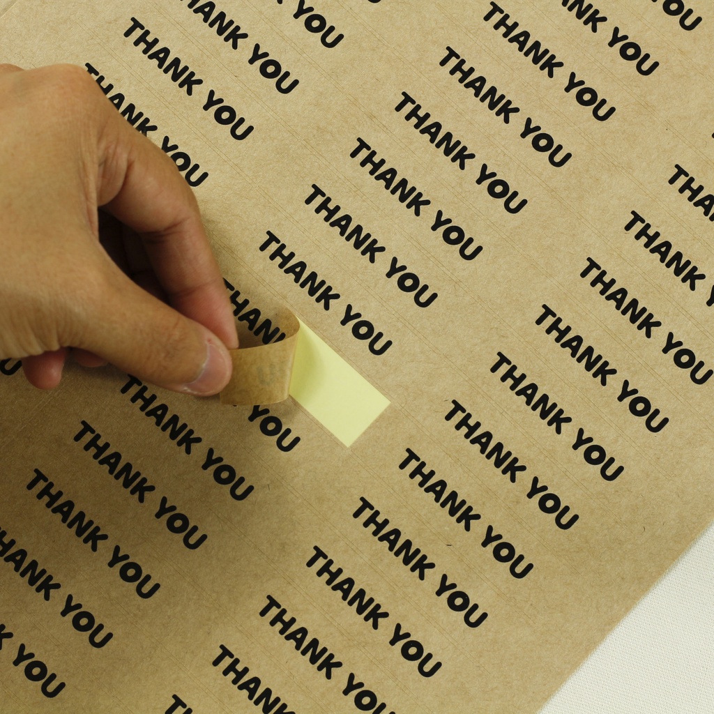 160 miếng sticker Thank you - 4 mẫu - đường kính 3.5cm - Dán đơn hàng, quà tặng -  STHM PPS