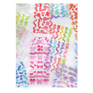 Sticker ribbon Hàn Quốc siêu đẹp siêu dày có kim tuyến bling~bling~