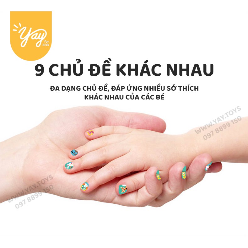 [15 MẪU] HÌNH DÁN MÓNG TAY CHO BÉ 3+ AVENIR