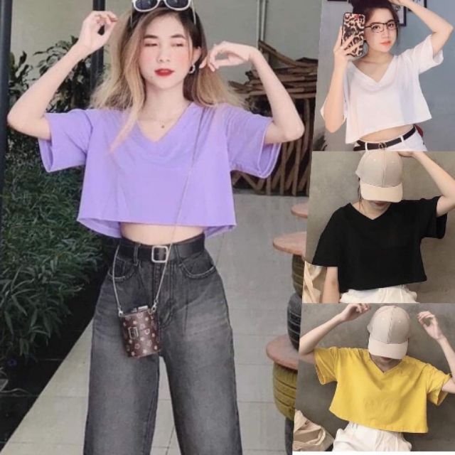 Combo live áo croptop 2sp