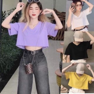 Combo live áo croptop 2sp