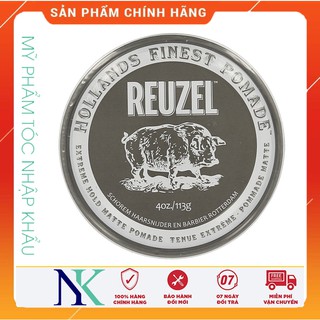Sáp Reuzel Extreme Hold Matte Pomade Tạo Kiểu Tóc Siêu Cứng 113g