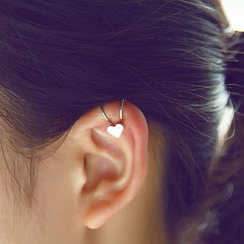 Set 2 Khuyên Tai Chữ U Mặt Ngôi Sao Năm Cánh Thời Trang Cho Nữ