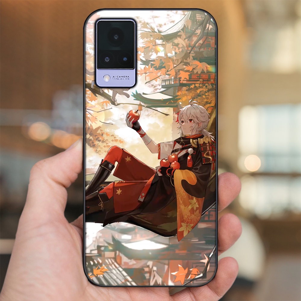 Ốp lưng Vivo V21 viền đen in hình Kazuha Genshin Impact