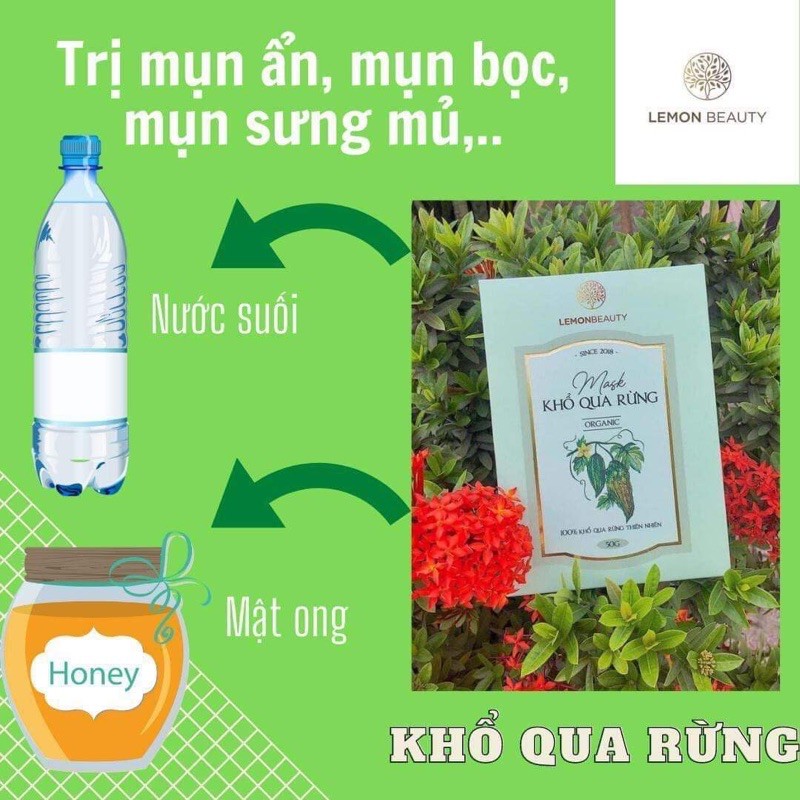 Mask Khổ Qua Rừng LEMON BEAUTY 🎁4quà như ảnh + thiệp