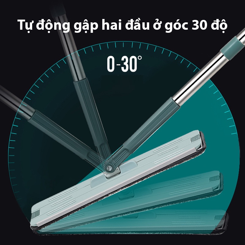 [Mã LIFE50KALL giảm 10% đơn 200K] Cây lau nhà, bộ lau nhà thông minh tự vắt SAGOKER, mã BLNREVIP