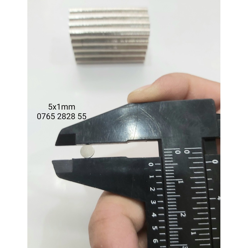 1 viên nam châm 5x1mm mỏng, nhỏ lực hút mạnh