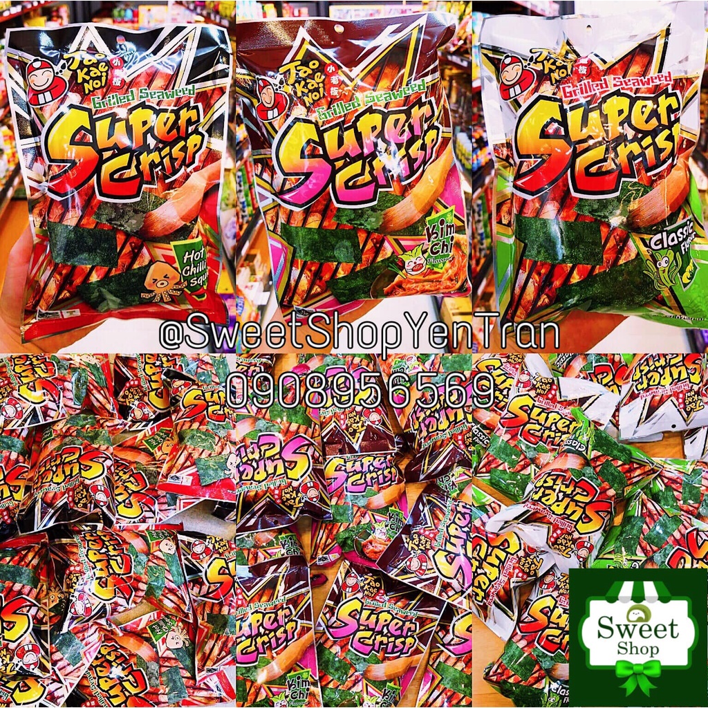 Snack rong biển Tao Kae Noi Super Crisp 24g- Thái Lan