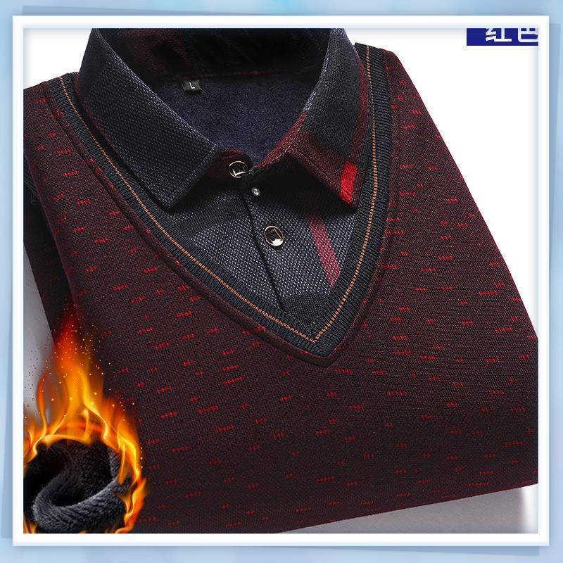 Áo Sweater Lót Lông Cừu Dày Dặn Dành Cho Người Lớn Tuổi