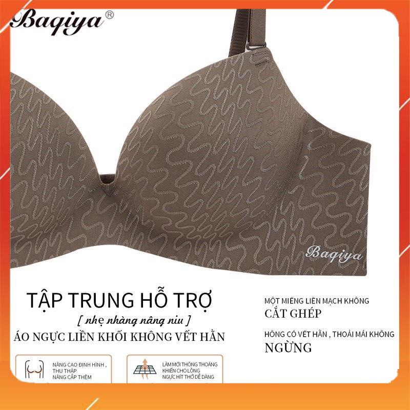 Áo ngực Áo lót nữ su đúc cao cấp không gọng nâng ngực cup chéo đệm vừa họa tiết vân sóng A5152