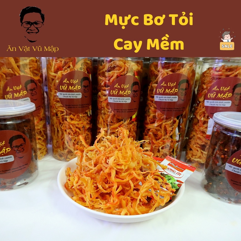 [ANVATVUMAP - NHÀ LÀM 100%] Mực Bơ Tỏi 300gr Xé Cay Béo Mềm Thơm Ngon Loại 1 | BigBuy360 - bigbuy360.vn