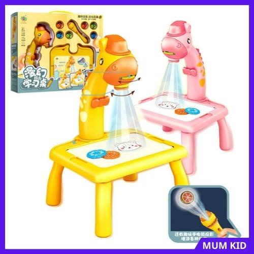 Bàn vẽ thông minh có đèn chiếu sáng,máy chiếu vẽ tranh cho bé trai, gái tập vẽ, tô màu kèm đèn pin chiếu hình MUMMID69
