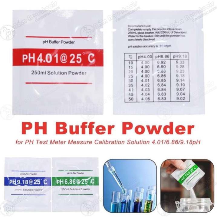 ☘ ☘ Bột Chỉnh Bút pH ☘ Bột Canh Chỉnh Bút pH ☘ Bột Hiệu Chuẩn pH ☘ Bộ Bột pH 4.01 | pH 6.86 & pH 9.18