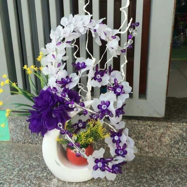 Combo nguyên liệu chậu hoa đá pha lê