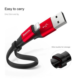 Cáp sạc ngắn 2 trong 1 Baseus lightning/ Micro USB